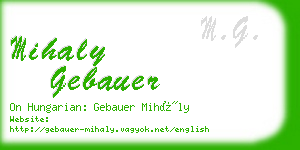 mihaly gebauer business card